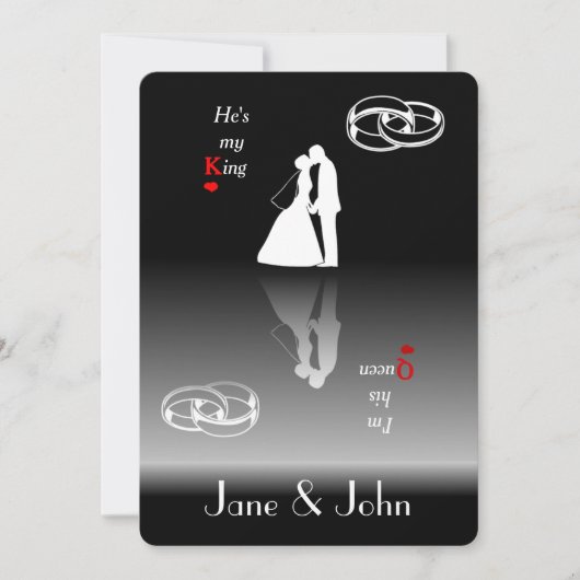 キング&クイーン | HER結婚式招待状カード セーブザデート (正面)