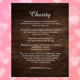 キング・ジェームズ・バイブル第1コリント13 素朴節 キャンバスプリント