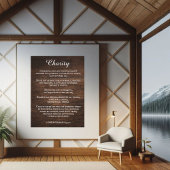 キング・ジェームズ・バイブル第1コリント13 素朴節 キャンバスプリント