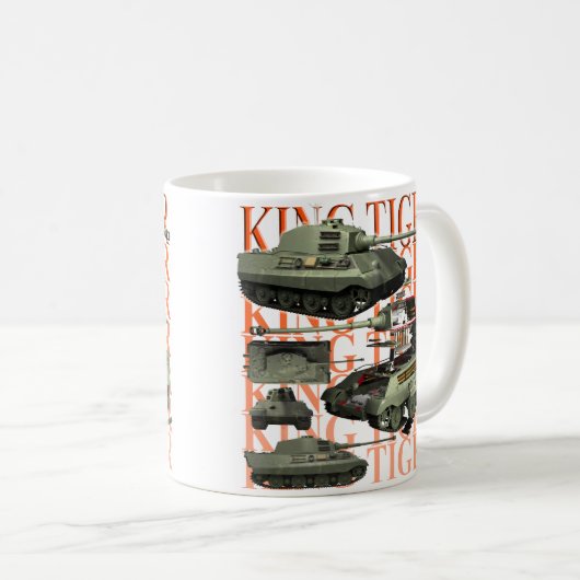 キング・タイガー/第2次世界大戦 コーヒーマグカップ (正面右)