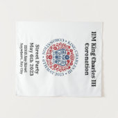 キング・チャールズ3世戴冠式の背景 タペストリー (正面(横))