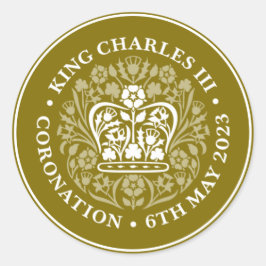キング・チャールズ3世王室の王コロネーションエンブレムロゴ ラウンドシール