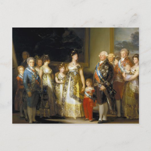 キング・チャールズIVJose de Goyaのファミリーポートレート ポストカード (正面)