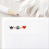 キング・プラス・クイーンは愛と対等 ラベル (インサイチュ)