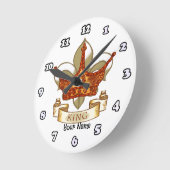 キング ラウンド壁時計 (傾斜)