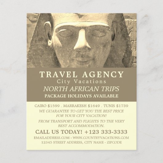 キング・ラムセス二世の像、旅行代理店の広告 チラシ (正面)