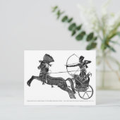 キング・ラムセスIIヴィンテージエジプトのアートカード! ポストカード (スタンド正面)