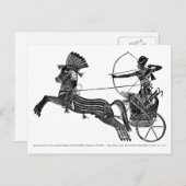 キング・ラムセスIIヴィンテージエジプトのアートカード! ポストカード (正面/裏面)