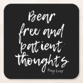 キング・リア・シェイクスピア患者の考え スクエアペーパーコースター (正面)