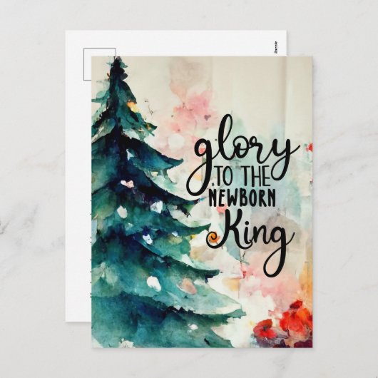 キング・生まれたばかりのクリスマス・キャロルの栄光 シーズンポストカード (正面/裏面)
