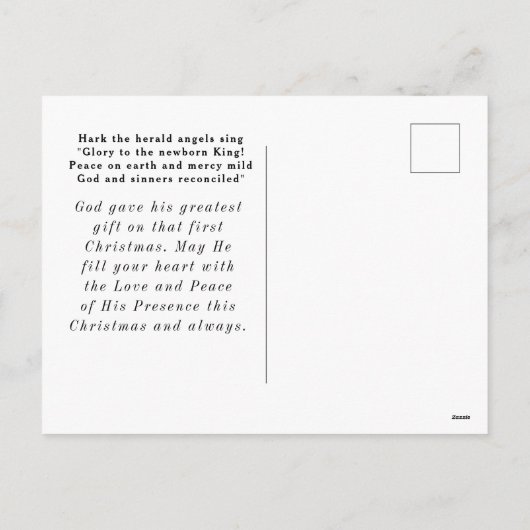 キング・生まれたばかりのクリスマス・キャロルの栄光 シーズンポストカード (裏面)