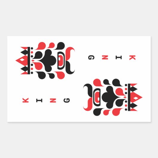 キング 長方形シール (正面)