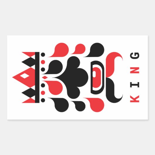 キング 長方形シール (正面)