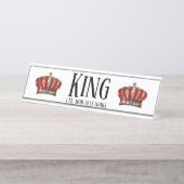 "キング" （'TILママが家に帰る） デスクネームプレート (正面)