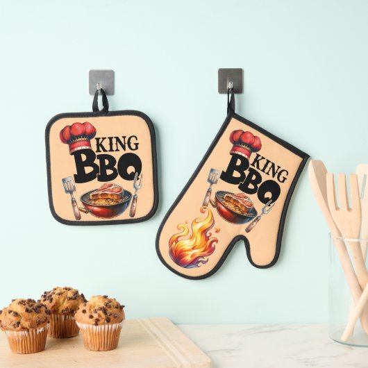 キングBBQ、父の日のギフトランキング 鍋つかみ&鍋敷きセット (インサイチュ (吊り下げ))