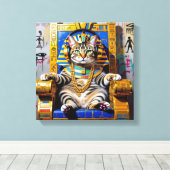キングTUT-CHAUSIE CAT 2 キャンバスプリント (インサイチュ (ウッドフロア))