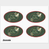 キンケイドオリジナルスコットランドタータンチェック 楕円形シール (シート)