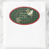 キンケイドオリジナルスコットランドタータンチェック 楕円形シール (バッグ)