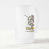 キンケイドクランバッジ フロストグラスビールジョッキ (正面右)