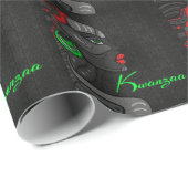 キンザのための美しいアフリカ系アメリカ人女性 ラッピングペーパー (ロールコーナー)