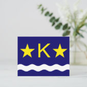 キンシャサ国旗、コンゴはがき ポストカード (スタンド正面)