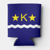 キンシャサ国旗、コンゴクーラーボックス 缶クーラー (正面)