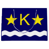 キンシャサ国旗、コンゴ大抱き枕 ラージペーパーバッグ (正面)