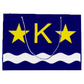 キンシャサ国旗、コンゴ大抱き枕 ラージペーパーバッグ (裏面)