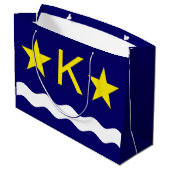 キンシャサ国旗、コンゴ大抱き枕 ラージペーパーバッグ (裏面アングル)