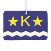 キンシャサ国旗、コンゴ平方紙コースター カーエアーフレッシュナー (裏面)