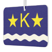 キンシャサ国旗、コンゴ平方紙コースター カーエアーフレッシュナー (左)