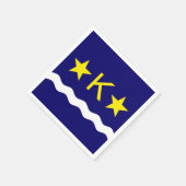 キンシャサ国旗、コンゴ紙ナプキンス スタンダードカクテルナプキン (角)