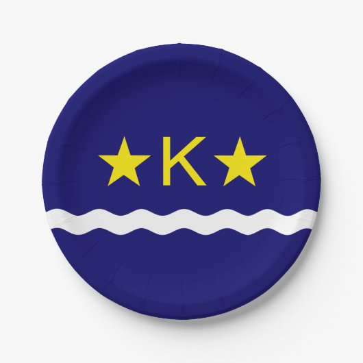 キンシャサ国旗、コンゴ紙プレート ペーパープレート (正面)