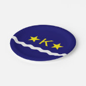 キンシャサ国旗、コンゴ紙プレート ペーパープレート (アングル)