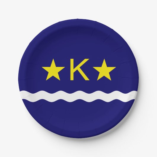 キンシャサ国旗、コンゴ紙プレート ペーパープレート (正面)