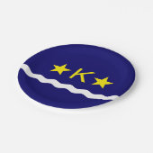 キンシャサ国旗、コンゴ紙プレート ペーパープレート (アングル)