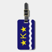 キンシャサ州旗，コンゴ荷札 ラゲッジタグ (正面縦)