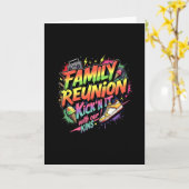 キンスの黒人家族再会で盛り上がる カード (黄色い花)