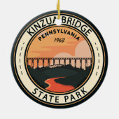 キンズアブリッジ州パークペンシルバニアレトロ セラミックオーナメント (裏面)