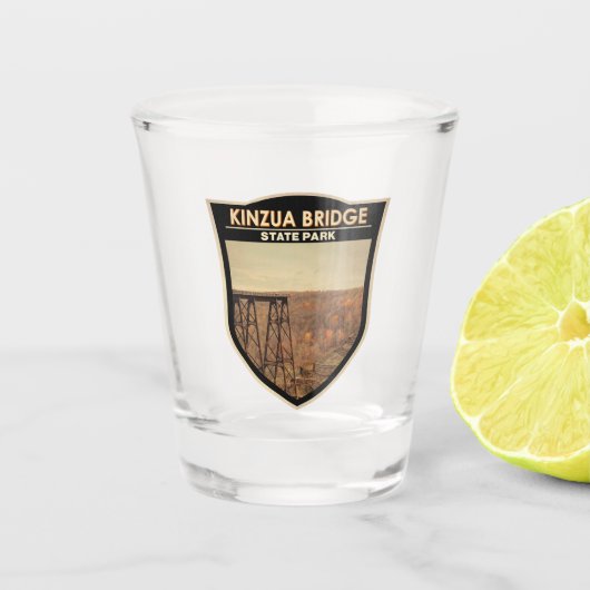 キンズアブリッジ州パークペンシルバニアヴィンテージ ショットグラス (正面)