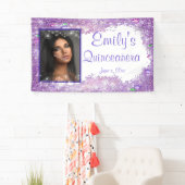 キンセアニェラお祝いピンクグリッタージェムスパークル 横断幕 (インサイチュ)