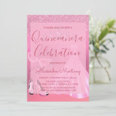 キンセアニェラお祝いピンクマスカレードパーティー 招待状 (スタンド正面)