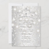 キンセアニェラかわいらしシルバーホワイトダイヤモンドティアラ 招待状 (裏面)