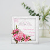 キンセアニェラかわいらしピンクローズホワイト15thパーティー2 招待状 (スタンド正面)