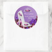 キンセアニェラかわいらしプリンセスパープルピンクローズ3R ラウンドシール (バッグ)