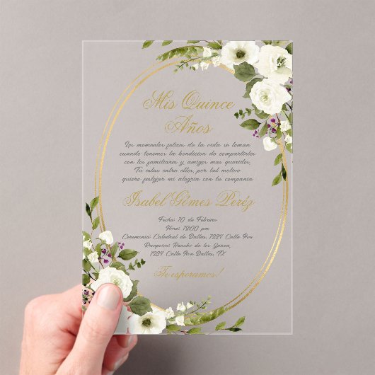 キンセアニェラでのアクリルスペインの招待 アクリル招待状 (インサイチュ (ポータブル))