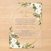 キンセアニェラでのアクリルスペインの招待 アクリル招待状 (正面)