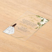 キンセアニェラでのアクリルスペインの招待 アクリル招待状 (レイダウン)