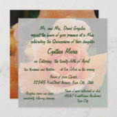 キンセアニェラのオレンジのばら色の誕生日 招待状 (正面/裏面)