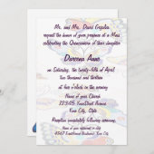 キンセアニェラのカラフルの蝶 招待状 (正面/裏面)